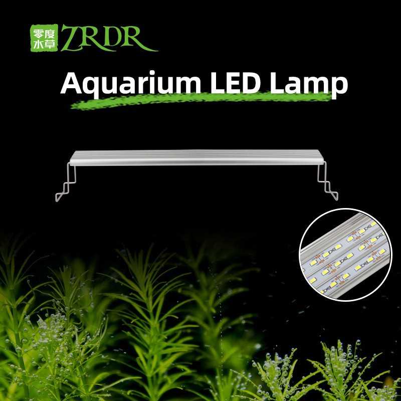 全光谱led高透光水草鱼缸灯 多规格水族箱防水照明LED定时支架灯