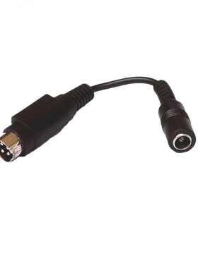 黑色中din线深圳电源DC线中DIN4P公转DC5521母东河DIN CABLE