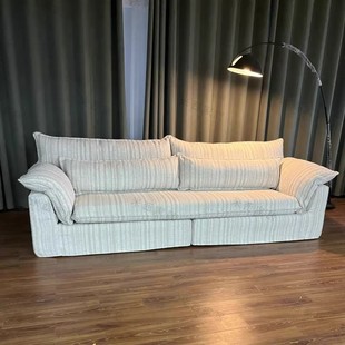 法式 自然慵懒奶油风高级感客厅布艺沙发设计师现代轻奢多人沙发