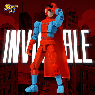 3D打印无敌少侠漫画全能马克多关节可动人偶玩具手办模型成品摆件