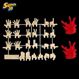 无敌多关节可动人偶3d打印dummy幸运13手办模型拼装 玩具手型配件