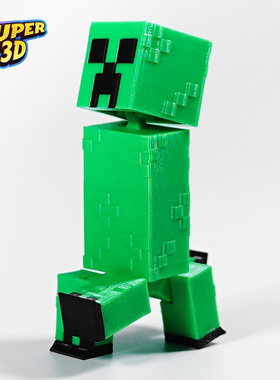 MC我的世界苦力怕3D打印多关节可动人偶仔爬行者手办玩具摆件周边