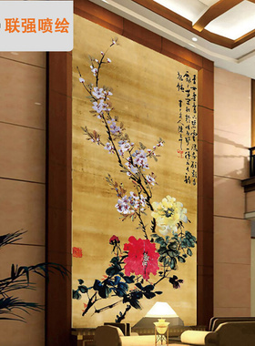 源头厂家供应防水化纤油画布 新中式酒店宾馆装饰油画布写真喷绘