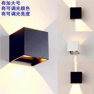 防水室外方形卧室床头走廊灯 杰雯现代简约led户外壁灯人体感应款