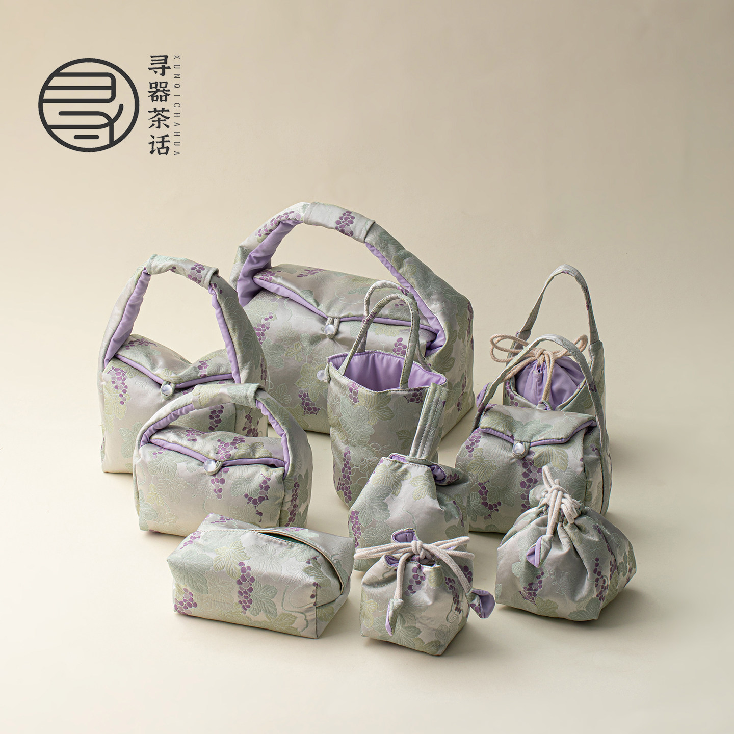 新中式便携式收纳包织锦布艺复古旅行茶具加厚茶杯茶壶茶事手提包,餐饮具,茶包袋,淘宝优惠券,粉丝福利购,淘宝优惠卷