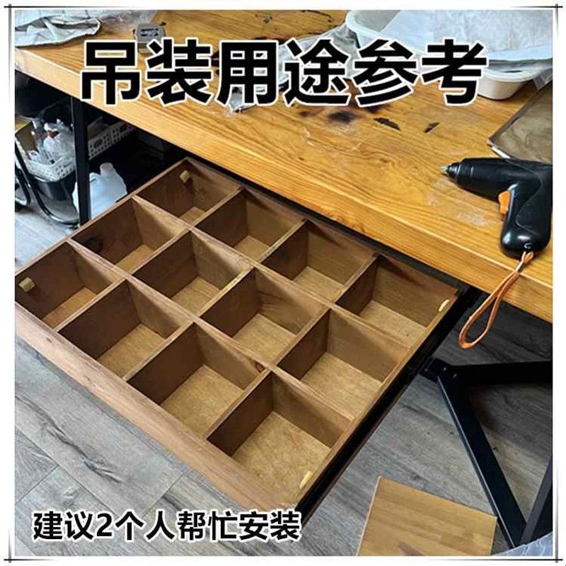 吊装电脑键盘托架/吊挂抽屉轨道三节导轨悬挂办公桌抽屉滑轨导轨图片