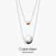 KJ9VPN2001 NECKLACE CK双层项链 KLEIN UNPAIRED 2020 CALVIN