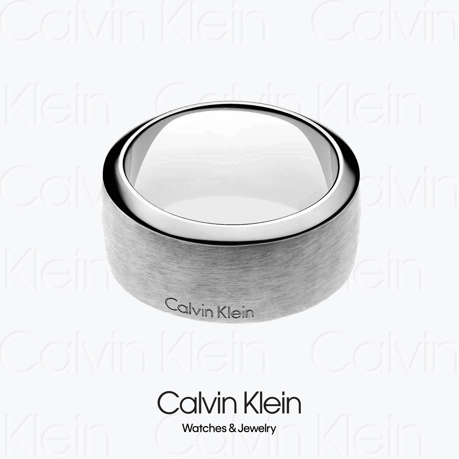CalvinKlein磨砂拉丝工艺男戒