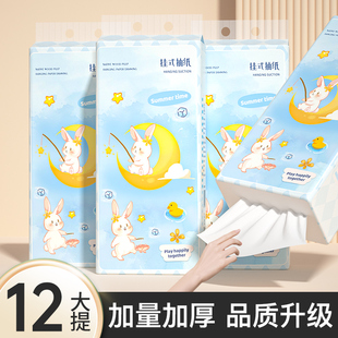 湿水可用车用促销 擦车纸巾12大提抽纸巾车用特惠整箱批发装 实惠装