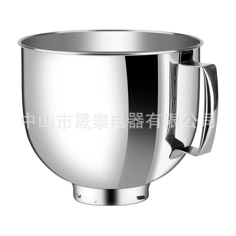 Kitchenaid4.5-5QT搅拌桶厨师机和面碗304不锈钢盆凯膳怡适配4.8L