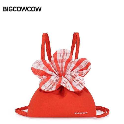 BIGCOWCOW大容量花朵双肩包女款