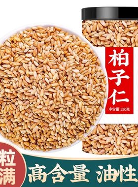 柏子仁中药材正品500g柏籽仁伯子仁白子仁茶非野生炒柏子仁的功效