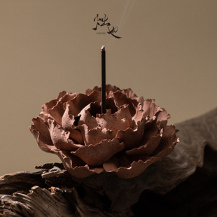 烛也非遗手工陶瓷香插高级感禅意线香底座扩香器室内精油香薰摆件