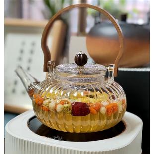 家用耐高温花茶壶套装 日式 下午茶茶具围炉煮茶器具茶壶玻璃泡茶壶