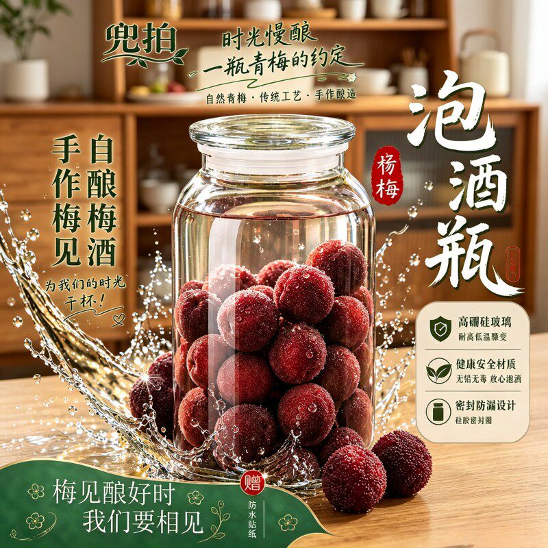 高硼硅食品级玻璃密封罐保鲜图片