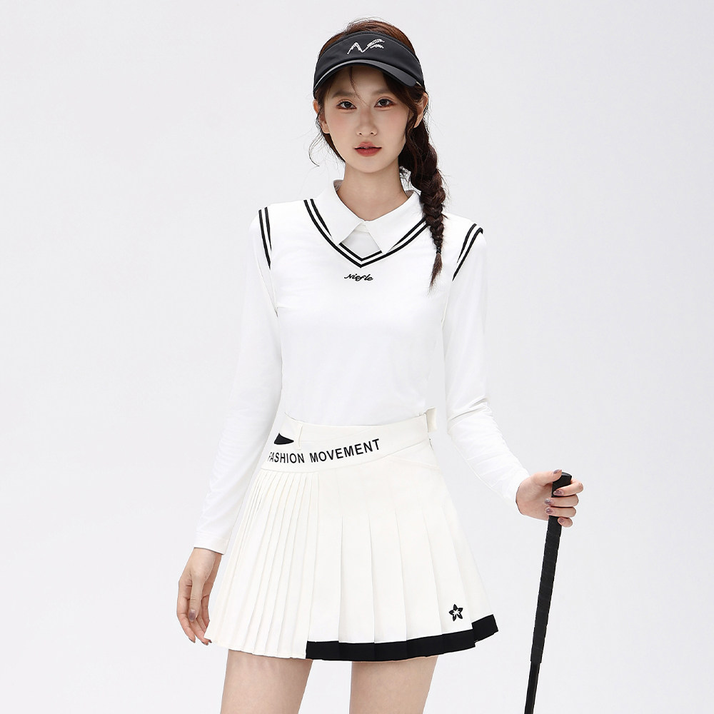 高尔夫服装女款长袖T恤防晒