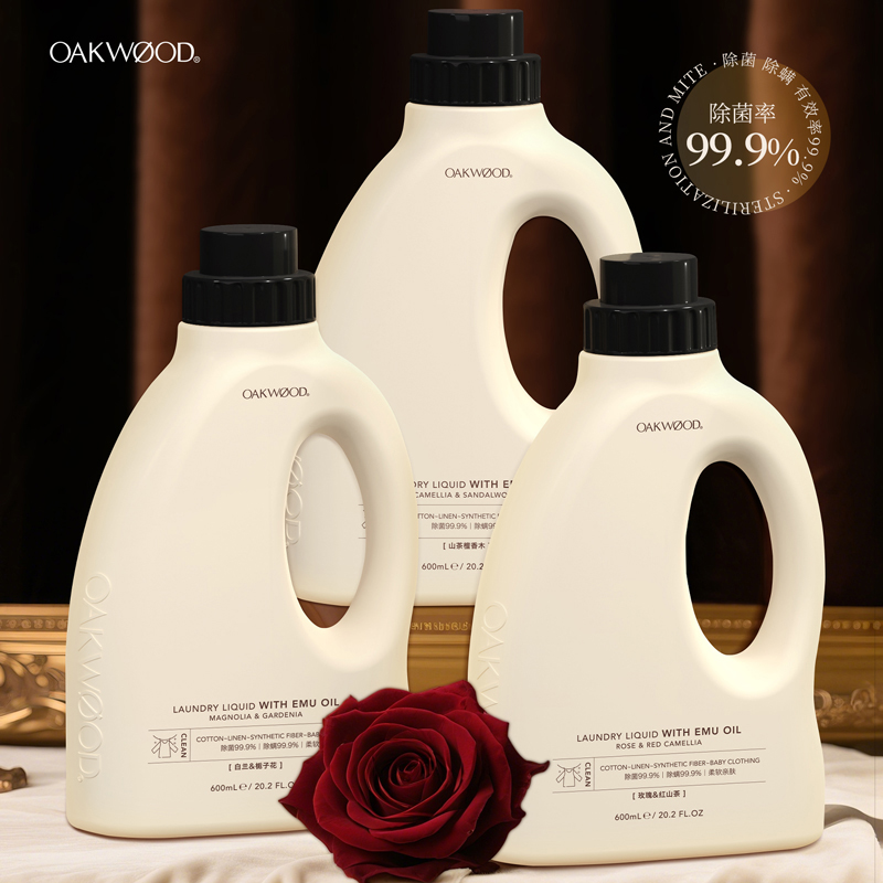 OAKWOOD奥克伍德香氛洗衣液600ML瓶装深层洁净持久留香不含荧光剂