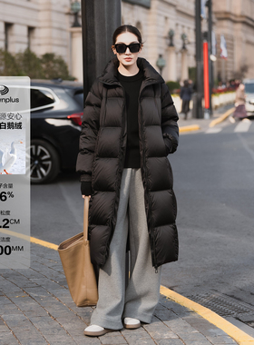 【知喜ziJoy】三星安心鹅绒百搭保暖廓形长款鹅绒羽绒服女防钻风
