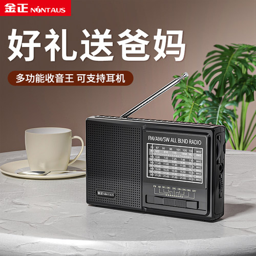 可充电应急电池两用全波段收音机