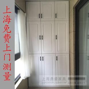 模压门定做矮柜包梁柱 上海工厂定制阳台柜橱柜实木收纳储物柜欧式