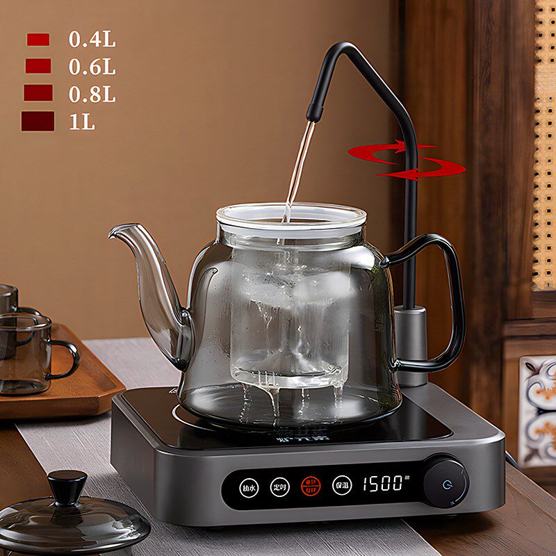 自动上水电陶炉煮茶器2024新款家用茶炉烧水养生泡茶壶抽水电磁炉