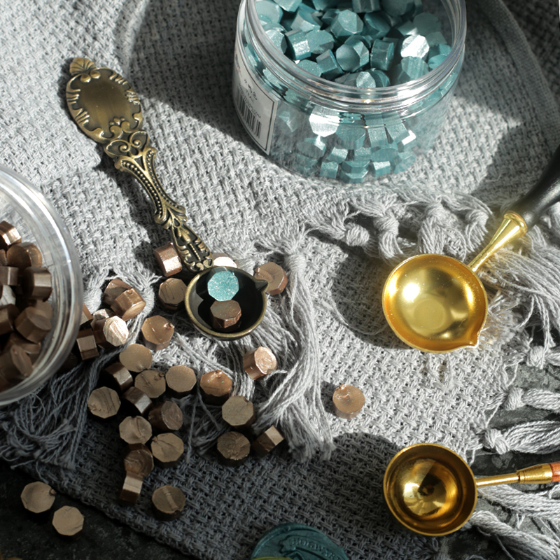 火漆印章勺欧式复古火漆勺子火漆蜡粒专用量勺火漆章勺封蜡火漆勺