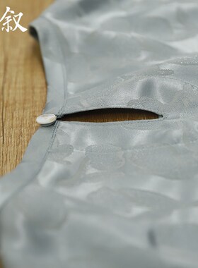 棉叙初秋简约宽松套头圆领衬衫女新中式中袖提花衬衣24208