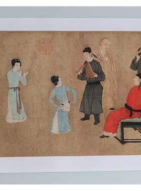 十大传世名画长卷高清艺术微喷五代顾闳中韩熙载夜宴图28.7X448cm