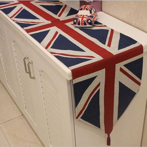 英伦风米字旗桌旗欧式电视柜盖布美式乡村鞋柜盖布防尘咖啡馆桌布