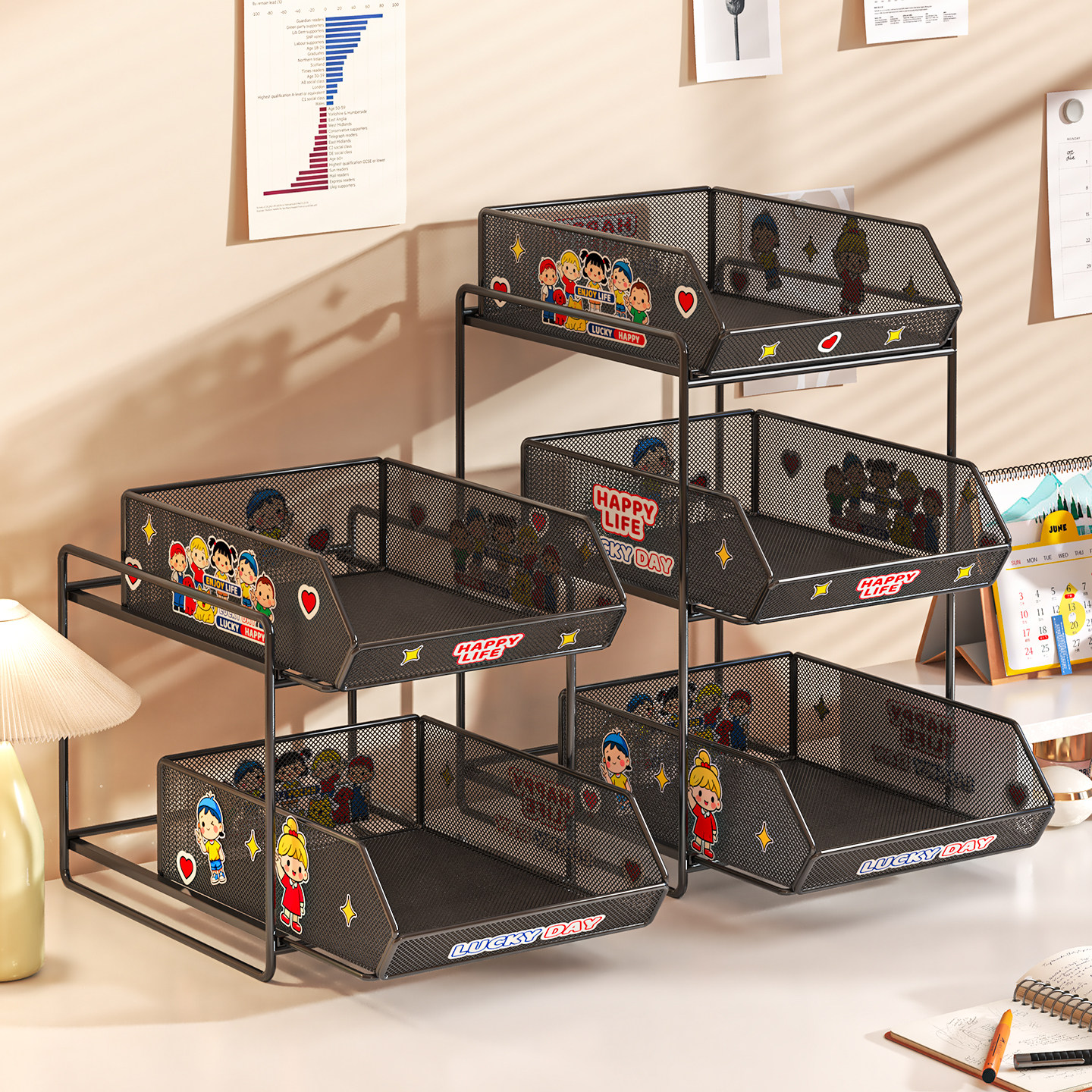 桌面书架学生书本收纳置物架书桌多层儿童绘本架办公桌储物文件架,住宅家具,书架,淘宝优惠券,粉丝福利购,淘宝优惠卷