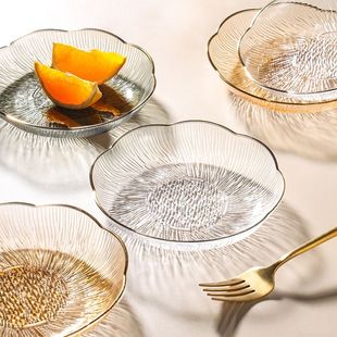 吐骨碟家用餐桌垃圾骨头盘子装水果零食干果小吃碟轻奢吐骨头盘碟