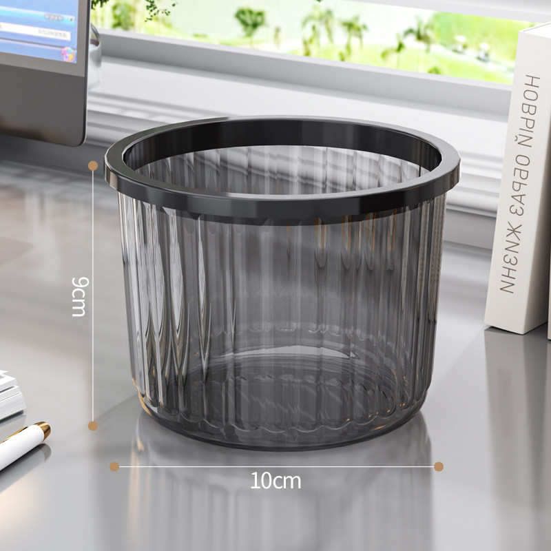 透明大容量收纳桶家用懒人免手洗大口径垃圾筒办公室桌面垃圾桶,收纳整理,收纳筐,淘宝优惠券,粉丝福利购,淘宝优惠卷