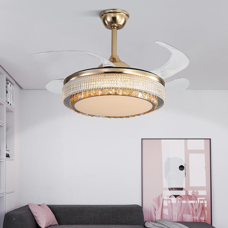 形扇灯卧CUF吸顶现代中山灯吊饰具LED简约客餐厅隐电风扇灯室家装