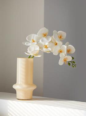 中古玻璃花瓶水培高级感覆古简约干花器客厅餐桌插花软装饰品摆件
