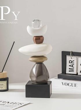 时来运转办公室书房桌面摆件客厅玄关电视柜高级感小众创意工艺品