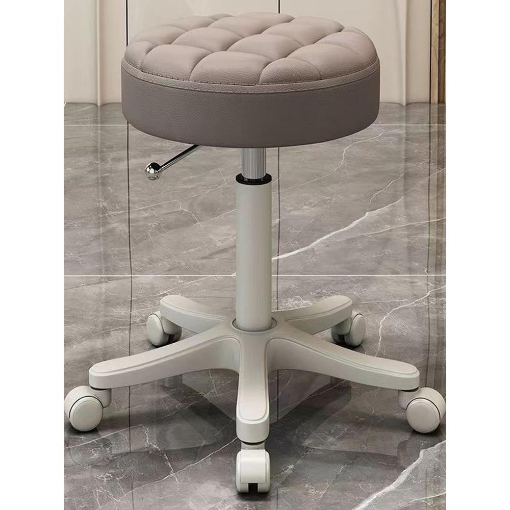 美容院凳子旋转升降大工椅滑轮美甲理发店家用圆椅子酒吧凳