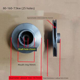Isg80-125/80-160管道泵离心泵水叶轮铸铁/不锈钢