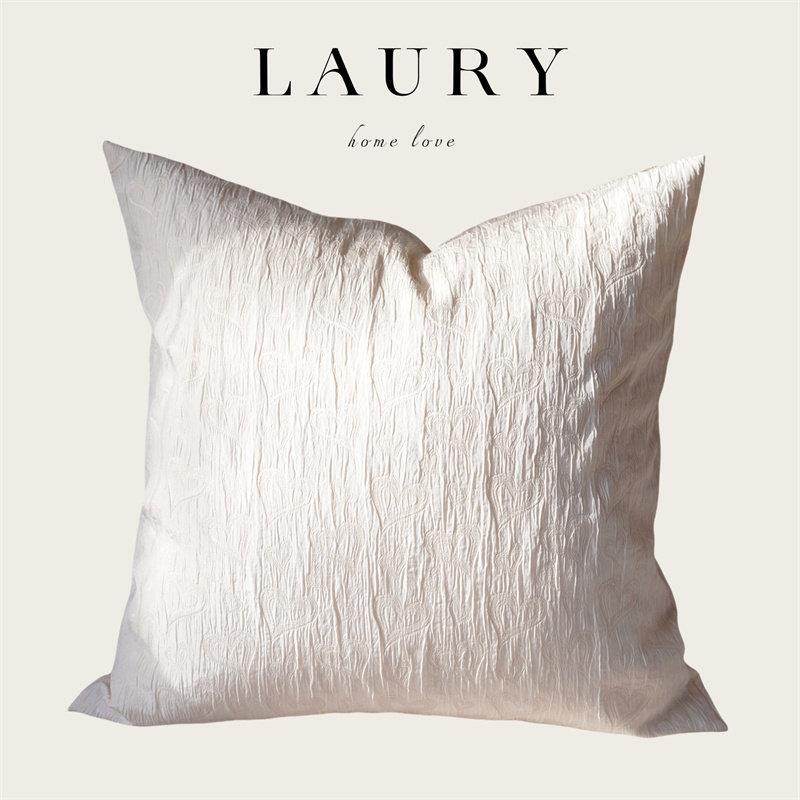 『白色心形』居家布艺夏季冰凉款抱枕靠垫沙发腰靠枕垫靠垫套靠枕