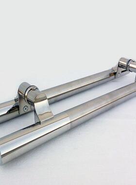 38管加厚不锈钢拉手斜脚拐角玻璃门拉手白钢拉丝大拉手有框门把手