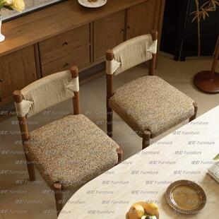 中古实木随时餐椅覆古高级家用单椅小户型靠背椅客厅饭厅阳台椅