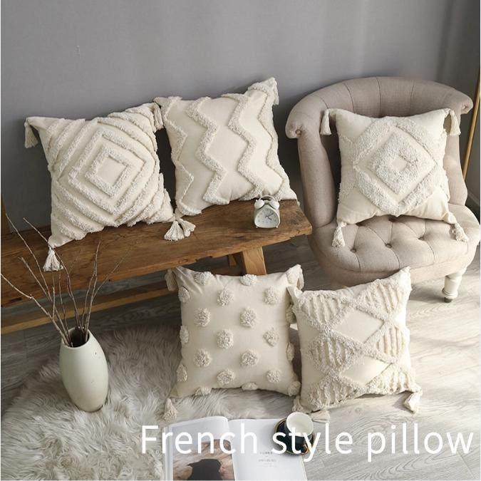 法式抱枕波西米亚簇绒抱枕套客厅卧室沙发靠垫汽车坐垫风情家居品,居家布艺,抱枕被,淘宝优惠券,粉丝福利购,淘宝优惠卷