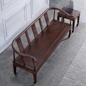 新中式 实木沙发组合客厅农村木质家具木头三人位禅意中国风长椅