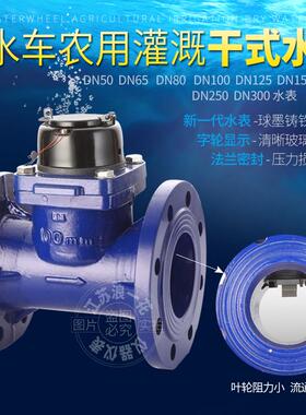 水车农用灌溉排污专用大颗粒物高磁传干拭可拆污水表洒水车dn80