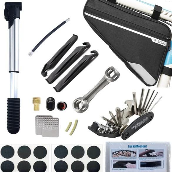山地车自行车多功能工具组合工具修理工具补胎工具套装迷你气筒