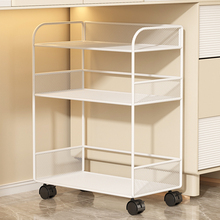 桌下置物架书架带轮可移动小推车书本收纳架落地多层书包杂物架子