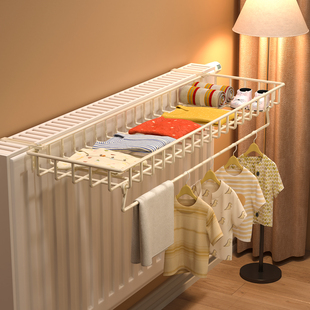 暖气片晾衣架挂钩置物架老式暖气管上方专用烘干架挂衣架晾晒神器