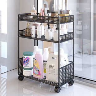 浴室置物架卫生间落地多层洗衣液收纳架移动厕所洗手间夹缝收纳架