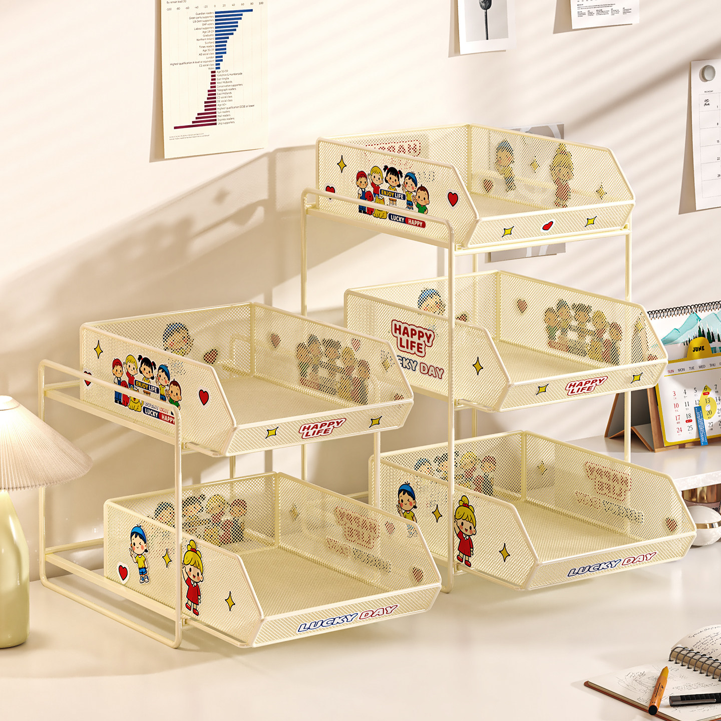 桌上分层书架大容量客厅多层抽拉式书本收纳架零食玩具桌面置物架,收纳整理,整理架/置物架/收纳架,淘宝优惠券,粉丝福利购,淘宝优惠卷