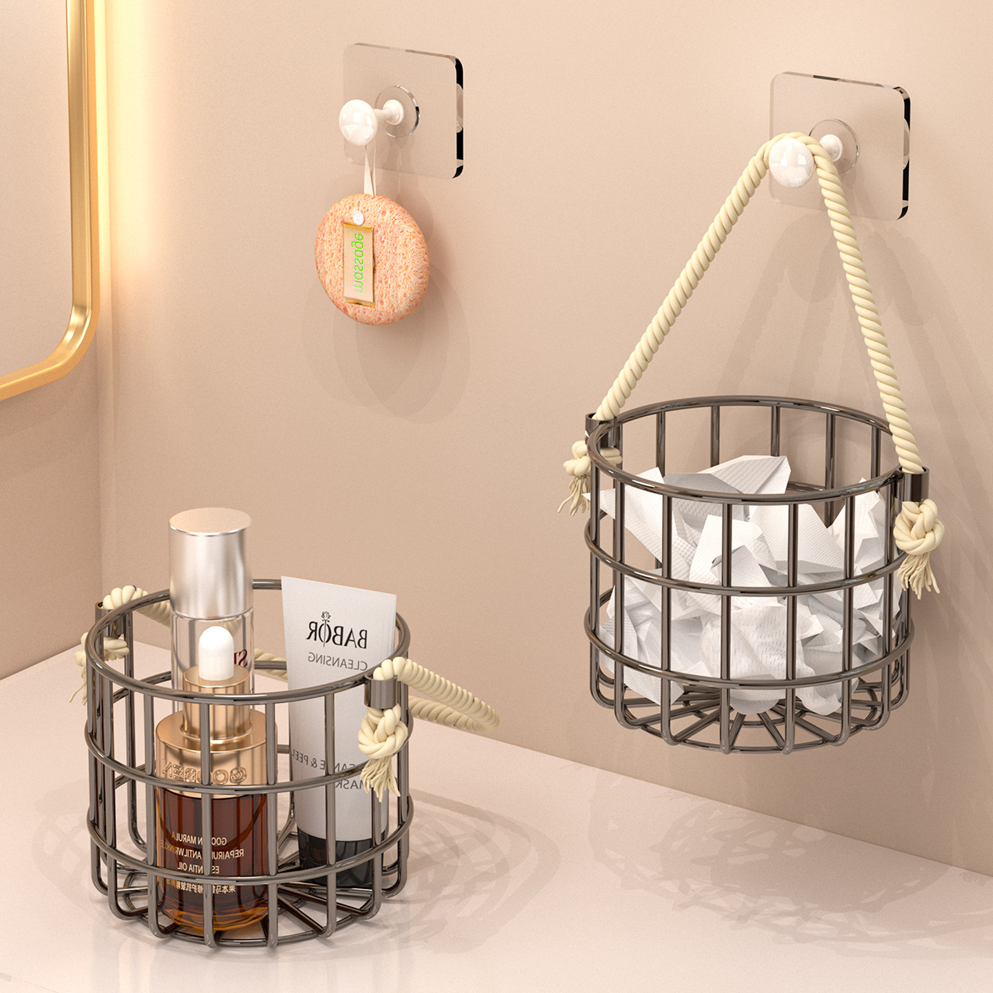 废弃洗脸巾收纳盒壁挂免打孔卫生间厕所浴室二次利用擦脸巾置物架,收纳整理,洗脸巾收纳盒,淘宝优惠券,粉丝福利购,淘宝优惠卷