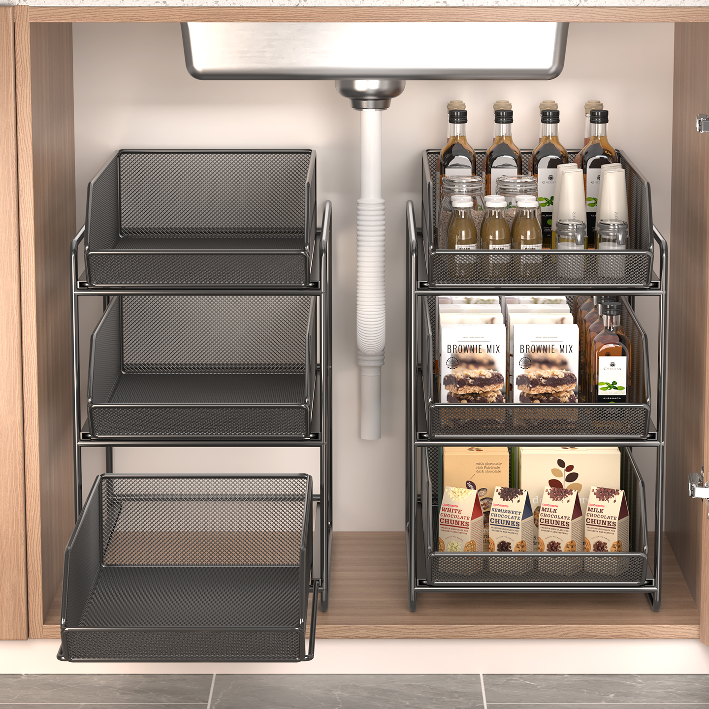 【稳固不易晃】厨房下水槽置物架